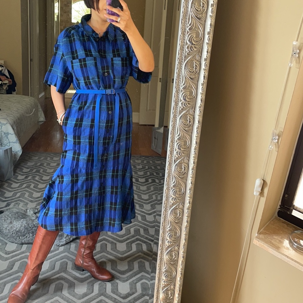 Stell McCartney plaid cotton blend shirtdress 😍🎉🎊